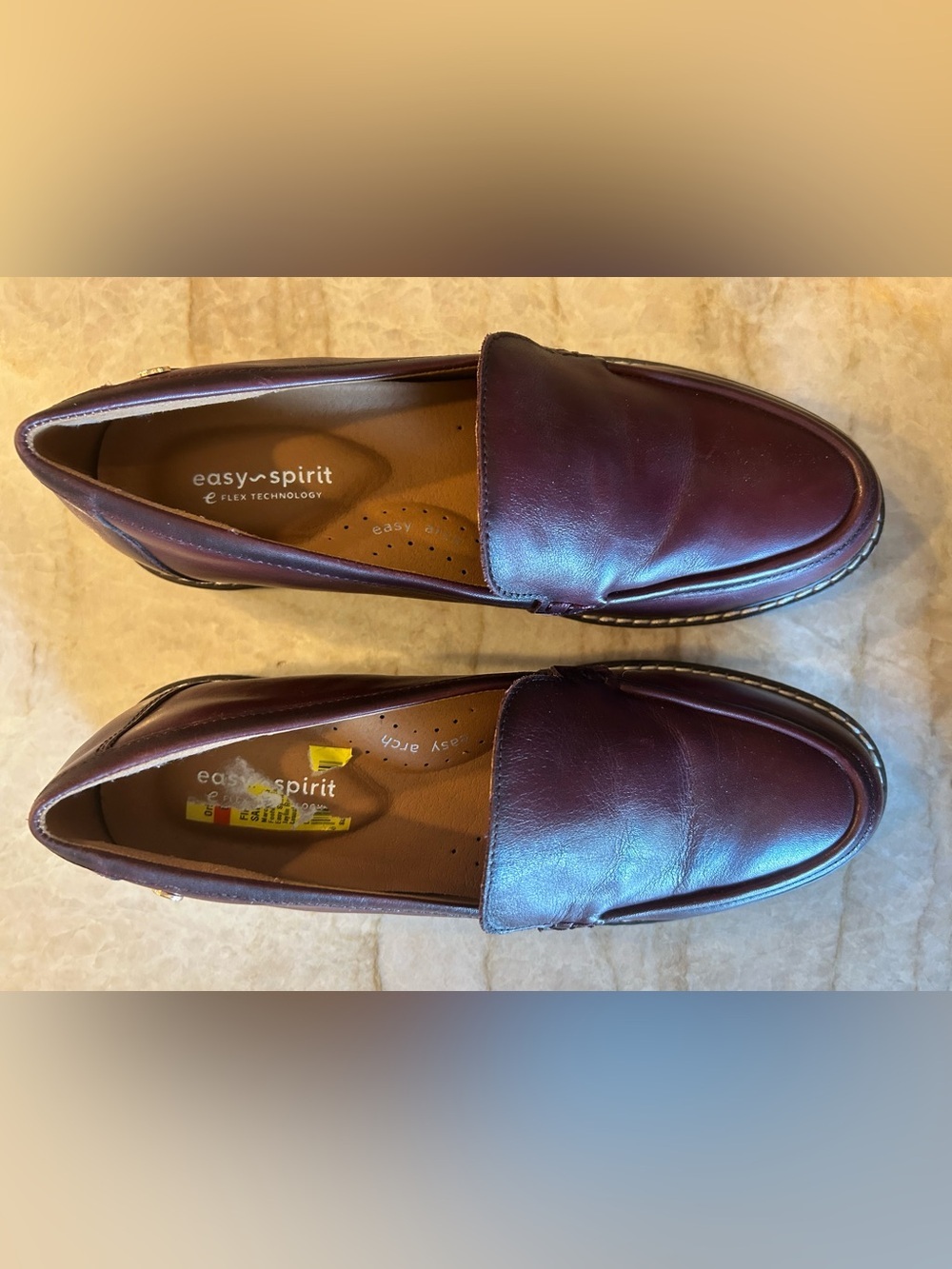 Easy Spirit Burgundy Leather Loafers NWOB Easy Arch Comfort Shoes Women’s 9W